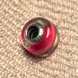 PANDORA pink glass bead charm